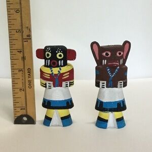 Vintage Hopi Kachina Carved Dolls Hand Painted Native American George Pooley